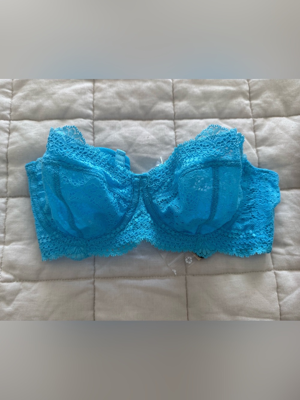 Cosabella Bright Blue Lace Strapless Bra